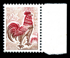 ** N°1331, 25c Coq: Couleur Bleue Absente, Bdf. SUP (signé)  Qualité: ** - Nuevos