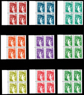 ** N°1965b/1979b, Sabine, Série Complète Sans Phosphores En Blocs De Quatre Bdf, Les 15 Valeurs TTB (signés Calves/certi - Unused Stamps