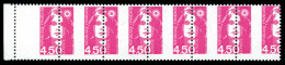 ** N°3007, 4,50F Briat, Piquage à Cheval Sur Bande De 6 Bdf, TB  Qualité: **  Cote: 720 Euros - Unused Stamps