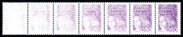 ** N°3088d, 0.50 Luquet, Impression Très Défectueuse Progressive Sur Bde De 7. TTB  Qualité: **  Cote: 840 Euros - Unused Stamps