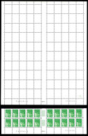 ** N°3091h, 2,70 Luquet, Vert Absent, TIMBRE NON IMPRIME En Feuille Complète De 100 Exemplaires Avec Numéro Et Date, Pro - Ongebruikt