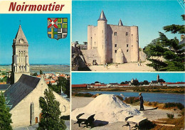 85 - Ile De Noirmoutier - Multivues - Le Château  L'Eglise Et Les Marais Salants - Blasons - Carte Neuve - CPM - Voir Sc - Ile De Noirmoutier