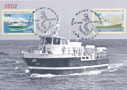 SAINT PIERRE ET MIQUELON - CARTE MAXIMUM LES BATEAUX SAINT EUGENE IV ILE DE SAINT PIERRE 6/7/1994 - Ships