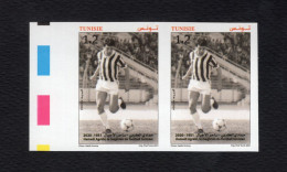 Tunisia/Tunisie 2021 - Sports - Pair Of Imperforated Stamps - Hammadi Agrebi, The Magician Of Tunisian Football - Tunesië (1956-...)