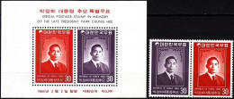 KOREA SOUTH 1980 In Memory Of President Park Chung-hee. Pair And S/sheet, MNH - Autres & Non Classés