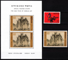 KOREA SOUTH 1980 Korean Art - 5000. Complete 5th Issue. Painting, MNH - Gravuren