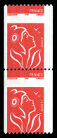 ** N°3743f, Lamouche TVP Rouge, Piquage à Cheval En Paire Verticale. TB (signé Calves)  Qualité: **  Cote: 120 Euros - Unused Stamps