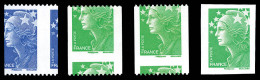 ** Beaujard, 4 Variétés: 1 Non Dentelé Accidentel + 3 Piquages à Cheval. TB  Qualité: ** - Unused Stamps