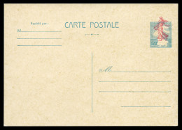 (*) N°1233-CP1, Semeuse Lignée, Décalage De La Couleur Rouge. TTB (certificat)  Qualité: (*) - Cartes-lettres