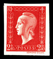 * N°693a, Dulac, 2F40 Rouge, SUP (certificat)  Qualité: *  Cote: 750 Euros - 1941-1950