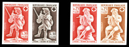 ** N°1540/41, Croix Rouge De 1967, 2 Paires. TB  Qualité: **  Cote: 270 Euros - Kleurproeven 1945-…