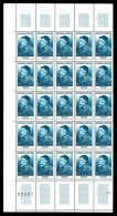 ** N°1027/1032, Série Grands Hommes De 1955 En Feuilles Complètes De 50 Exemplaires (n°1027, 1030 Et 1032 En 2 Panneaux  - Full Sheets