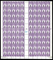 ** N°65, 5f Sur 1f Lilas En Feuille Complète De 100 Exemplaires Datée Du 11/12/26. SUPERBE. R.R. (certificat)  Qualité:  - Hojas Completas