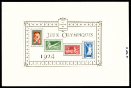 (*) N°183/186, Jeux Olympiques De Paris 1924: Epreuve Collective (tirage 135 Exemplaires), RARE (certificat)  Qualité: ( - Prove Di Lusso