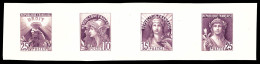 (*) 1924-25, Arts Decoratifs: 4 Valeurs Non émises En épreuve Collective. SUP. R.R. (certificat)  Qualité: (*) - Luxury Proofs