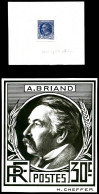 (*) N°291, 30c A.Briand, Essai En Bleu Monté Sur Petit Feuillet Signé Henry Cheffer. TB. R. (certificat)  Qualité: (*) - Prove D'artista