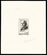 (*) N°569, Pétain 1f +10F: épreuve D'artiste En Noir Signée, TTB  Qualité: (*) - Künstlerentwürfe