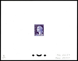 (*) N°1263, 25c Decaris, épreuve De Couleur En Lilas Et Violet. SUP. R.R.R (certificat)  Qualité: (*) - Epreuves D'artistes