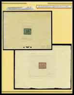 (*) Non émis De 1949, 2 épreuves Par Cortot, 150f Vert Et Noir 140x110mm Annotée Et 150f Brun 165x127mm Signée 'Cortot'. - Artist Proofs