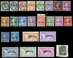 * N°1/23, Première Série Surchargée Andorre. TB (certificat)  Qualité: *  Cote: 1375 Euros - Unused Stamps