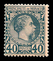 ** N°7, Charles III, 40c Bleu Sur Rose. SUP  Qualité: ** - Unused Stamps