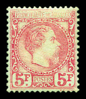 * N°10, Charles III, 5F Carmin Sur Vert, Très Bon Centrage Et Grande Fraîcheur. SUP. R.R. (signé Brun/certificat)  Quali - Unused Stamps