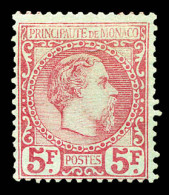 (*) N°10, Charles III, 5F Carmin Sur Vert, Frais. TB (signé Calves/Brun/certificats)  Qualité: (*)  Cote: 4500 Euros - Unused Stamps