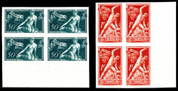 ** N°314/318, Série Bosio Non Dentelée En Bloc De 4 Bdf. TB  Qualité: **  Cote: 260 Euros - Unused Stamps