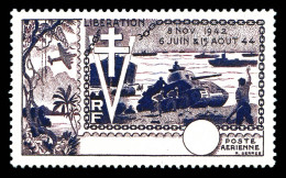 ** 10e Anniversaire De La Libération Non émis: Violet Sans Faciale Ni Nom Du Territoire. SUP. R. (cote Maury) (certifica - 1954 10e Anniversaire De La Libération