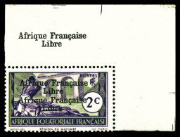 ** N°157a, 2c Violet Brun Et Vert: Double Surcharge, Coin De Feuille, Gomme Coloniale. TB  Qualité: **  Cote: 200 Euros - Ungebraucht