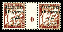 ** Taxe, 5 Pi Sur 1f En Paire Millésime '0'. TB  Qualité: **  Cote: 270 Euros - Unused Stamps