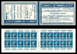 ** Carnets N°14-C4, Série 61-E, POUGUES ALICE Et L'AIGLE. SUP. R. (certificat)  Qualité: ** - Unused Stamps