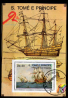 Sao Tome E Principe 1131 Gestempelt Block Schifffahrt #GA597 - Sao Tomé Y Príncipe