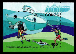 Kongo (Brazzaville) Block 112 Mit 1376 Postfrisch Schifffahrt #GA650 - Sonstige & Ohne Zuordnung