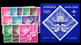 Jordanien 501-506 A+B Und Block 21 Postfrisch #GD073 - Jordania