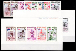 Dominikanische Republik 560-567 B Und Block 3-4 B Postfrisch #GD028 - Repubblica Domenicana