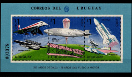 Uruguay Block 38 Postfrisch Luftfahrt #GO678 - Uruguay