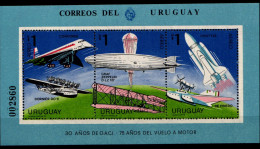 Uruguay Block 38 Postfrisch Luftfahrt #GO676 - Uruguay