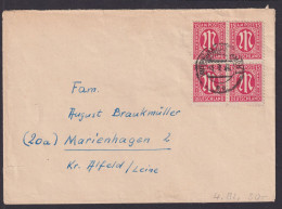 Bizone AM-Post Brief MEF 15 Pfg. Wuppertal Vohwinkel N. Marienhagen Viererblock - Sonstige & Ohne Zuordnung