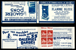 ** Carnets N°79AC-7, Série ALGERIE 'F', LA GLACIERE PONS Et FLAMME BLEUE, Contenant 4 Timbres, Couverture Rare. TB  Qual - Neufs