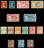 * N°14/26, Série De 1920 Complète (sf N°25A) (N°16 (*)) +N°28 Et 31, Les 15 Valeurs TTB (certificat)  Qualité: *  Cote:  - Unused Stamps