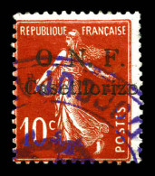 O N°28a, 10c Semeuse, Surcharge CASELLORIZO. TTB (signé Robineau/certificat)  Qualité: Oblitéré  Cote: 850 Euros - Used Stamps