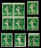 N N°90, Ensemble De Variétés Sur 9 Exemplaires */**. TB  Qualité: N  Cote: 400 Euros - Unused Stamps