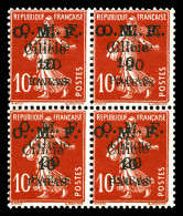 ** N°91d, 20 Pa Sur 10c: Double Surcharge En Bloc De Quatre (2ex*). TB  Qualité: **  Cote: 250 Euros - Unused Stamps