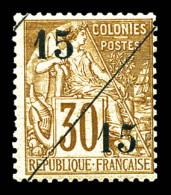 * N°5a, 15 +15 Sur 30c Brun: '5' Du Bas Penché. SUP. R. (certificat)  Qualité: *  Cote: 825 Euros - Unused Stamps