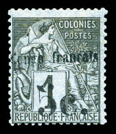 * N°1, 5c Sur 1c Noir S Azuré, Frais. TB (signé Brun)  Qualité: *  Cote: 320 Euros - Unused Stamps