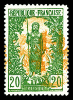 ** N°33a, 20c Vert Et Jaune Foncé, Variété Centre Doublé Dont Un Renversé, Très Bon Centrage. SUP. R. (certificat)  Qual - Unused Stamps