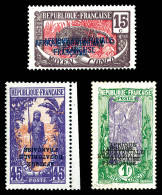 * Variétés. Nos 77a, 83a, 86a, Les 3 Valeurs SUP (certificat)  Qualité: *  Cote: 995 Euros - Unused Stamps