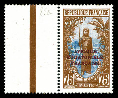 ** N°85a, 75c Bistre Et Bleu: Double Surcharge Noire Et Rouge (gomme Coloniale), Bdf. SUP (signé Brun/Certificat)  Quali - Nuovi