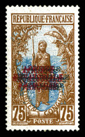 * N°85b, 75c Bistre Et Bleu: Quadruple Surcharge Noire Et Rouge, TTB (signé Brun/Certificat)  Qualité: *  Cote: 480 Euro - Unused Stamps